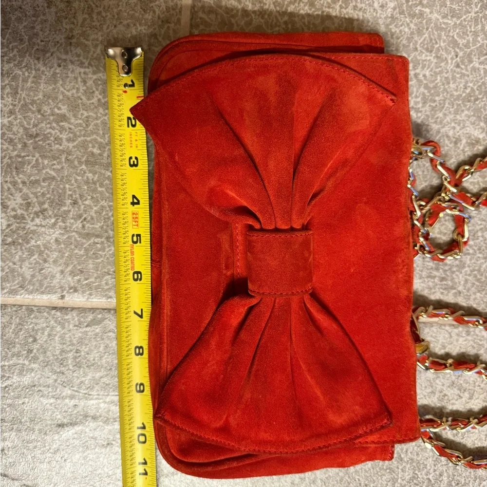 Chic Red Bow suede Women's Shoulder Bag - Picture 11 of 15